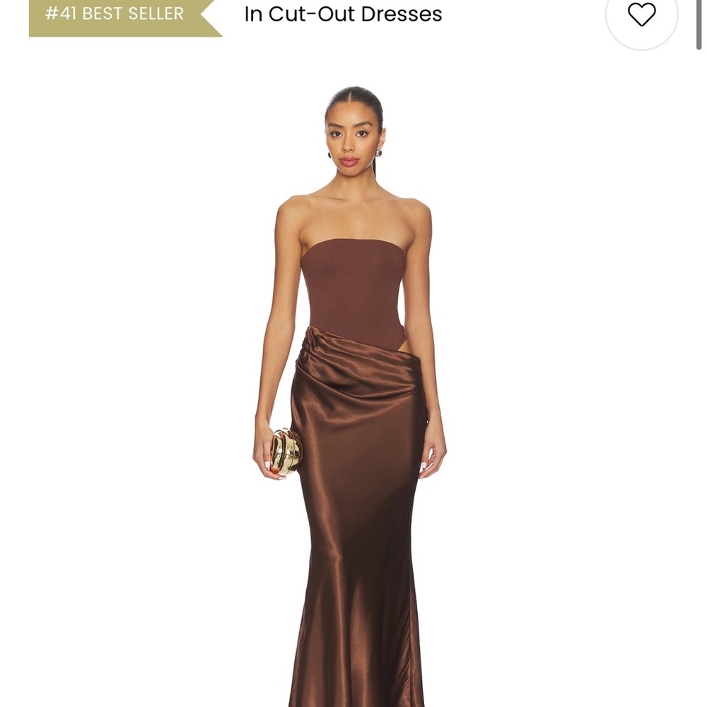 REVOLVE Strapless Chocolate Brown Dress